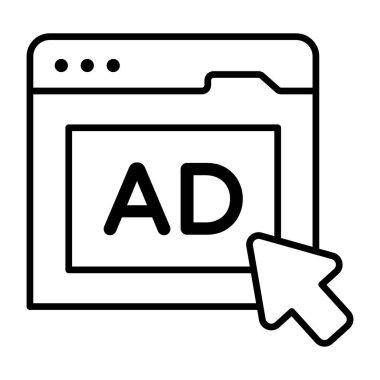 Çevrimiçi reklamların moda tasarım simgesi 