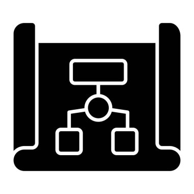 Hiyerarşinin kavramsal düz tasarım simgesi