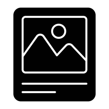 Conceptual flat design icon of landscape 