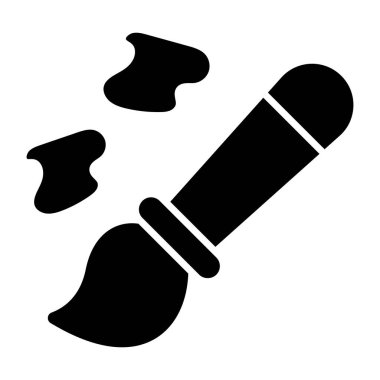 Sanat fırçasının modern tasarım simgesi 