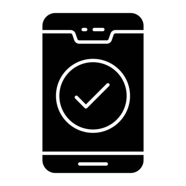 Doğrulanmış telefonun bir simge tasarımı 