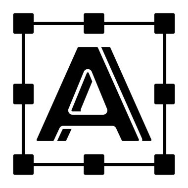      Yazı tipi aracının modern biçim simgesi 