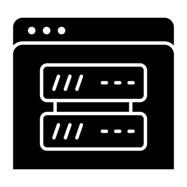 An icon design of data server 