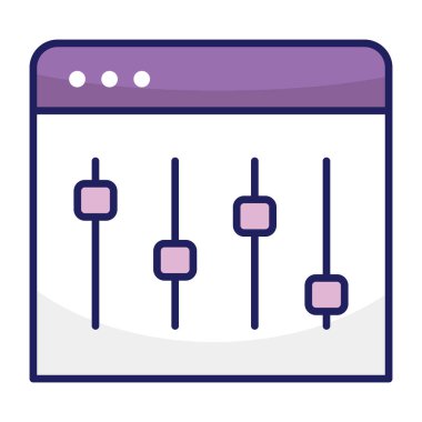 An editable design icon of online equalizer 