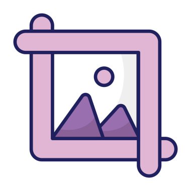      Modern style icon of crop tool 