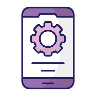 Mobil ayarların eşsiz tasarım simgesi 