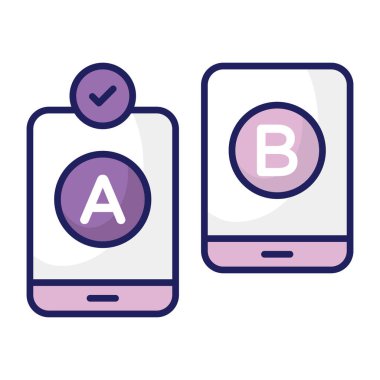 A / b testinin vektör tasarımı 