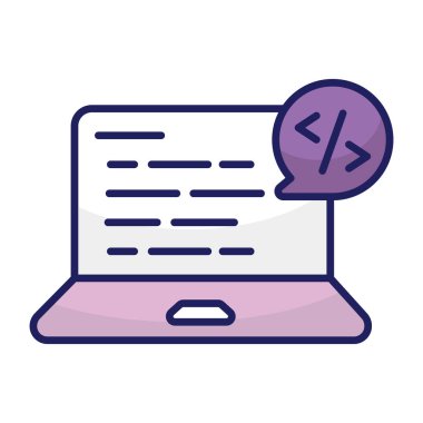 Sistem kodlamasının kavramsal düz tasarım simgesi 