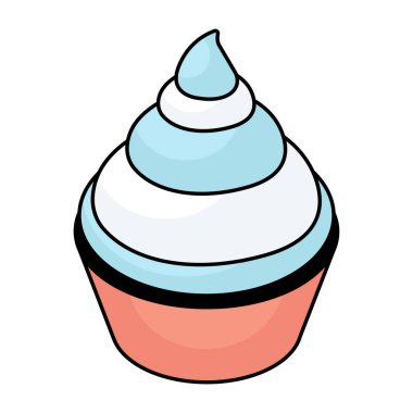 Dondurma kabının yaratıcı tasarım simgesi