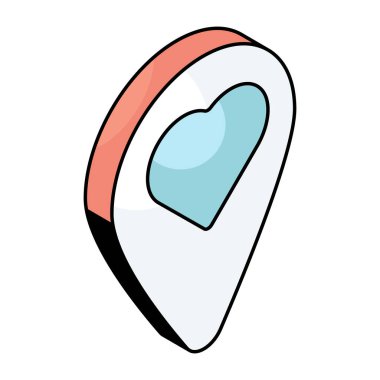 Kalp Konumunun modern tasarım simgesi 