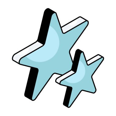 Beyaz arkaplanda izole edilmiş yıldızların vektör tasarımı 