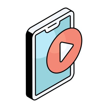 Mobil video için mükemmel tasarım simgesi
