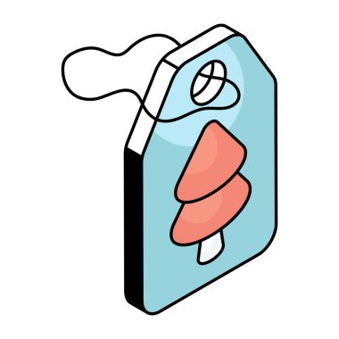 Noel etiketinin renkli tasarım simgesi