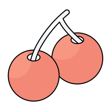 Kirazın yaratıcı tasarım simgesi