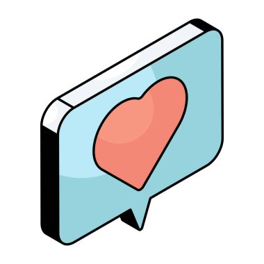 Aşk sohbetinin mükemmel tasarım simgesi