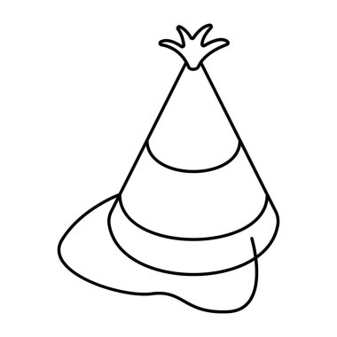 Parti şapkasının güzel bir tasarım simgesi