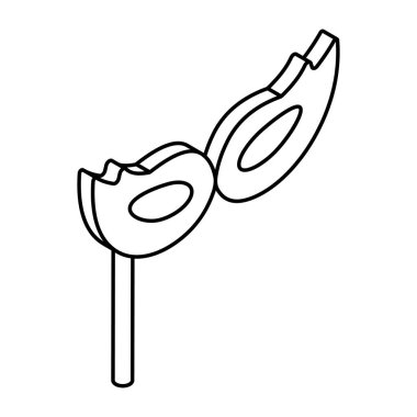 Maskeli balonun güzel bir tasarım simgesi