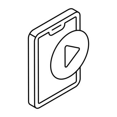 Mobil video için mükemmel tasarım simgesi