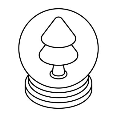 Kar küresinin modern tasarım simgesi