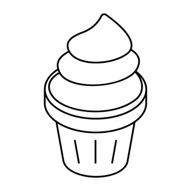 Dondurma bardağının renkli tasarım ikonu 