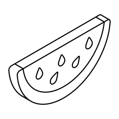 Modaya uygun bir karpuz tasarımı simgesi 