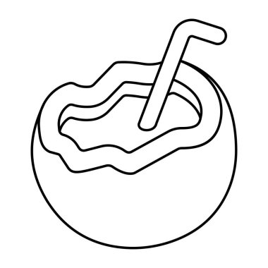 Hindistan cevizi içeceğinin moda tasarım ikonu