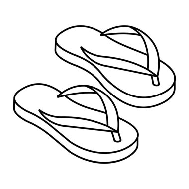 Parmak arası terliğin modaya uygun tasarım simgesi