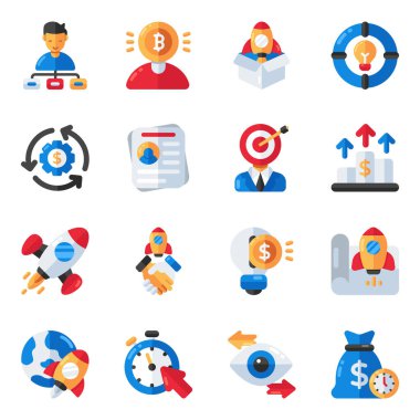 Başlangıç vektörlerimiz ile keşfedilmemiş dünyayı keşfetmek. İş kurmak için mükemmel bir tasarım. Parlak ve akılda kalıcı simgeler, anında indirmeye hazır!