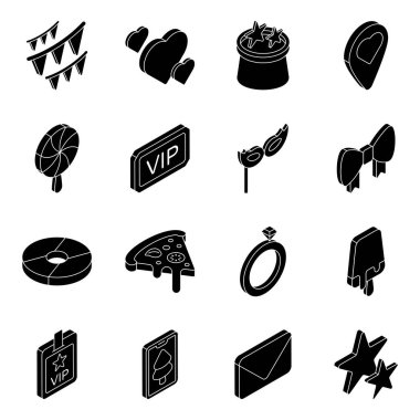 Tatil ve Kutlama Simgeleri Paketi 'nde her şey çok güzel. Bu set, yeni yılda Noel 'i ve yüzüğü kutlamak için gereken tüm unsurları içeriyor. Tatil sezonu için çok kullanışlı olacak..