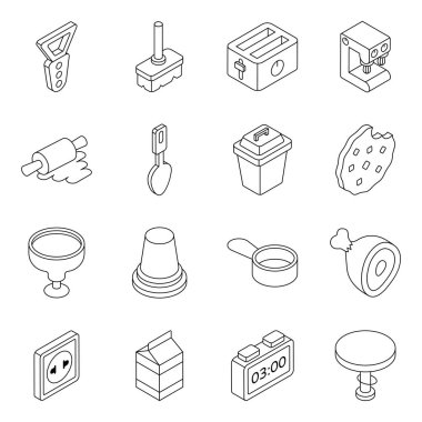 Karşınızda muhteşem bir mutfak ikonu koleksiyonu. Bu set mutfak aletleriyle ilgili tüm spektrumu kapsıyor. Şimdi bu vektörleri indirin ve tasarımlarınızda kullanırken eğlenin..