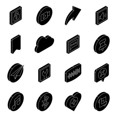 Bu ui simgeleri kullanıcı için görsel etkileşimleri kolaylaştırmak için çok iyi tasarlanmıştır. Katı stil simgeleri bu seti daha sofistike yapar. Eğer UI simgeleri arıyorsanız, bu paketi alın!
