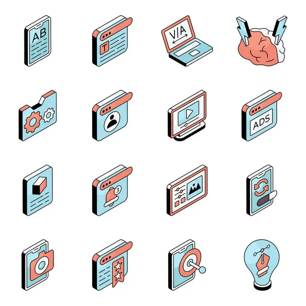 stock vector Presenting a set of designing flat icons. This pack includes colored icons about graphic, web design and some more ideas.