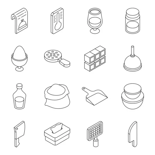 stock vector Presenting a spectacular collection of kitchen Linear icons. This set cover the whole spectrum related to kitchen utensils. So, download these vectors now and have fun usinyit in your designs.