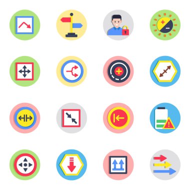 Düz Oklar Düz Simgeleri Ayarları