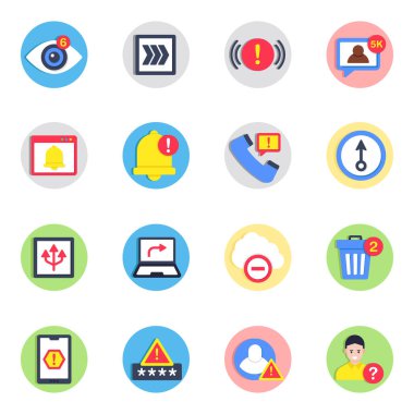 Oklar düz simgeler kümesi