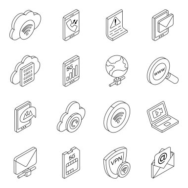 Aygıt ve Teknoloji Düz Simgesi Paketi 