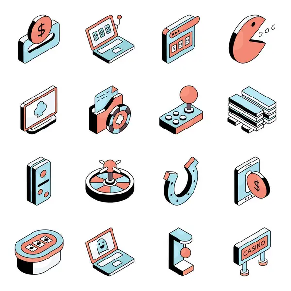 stock vector Set of Computer Hardware Flat Icons 