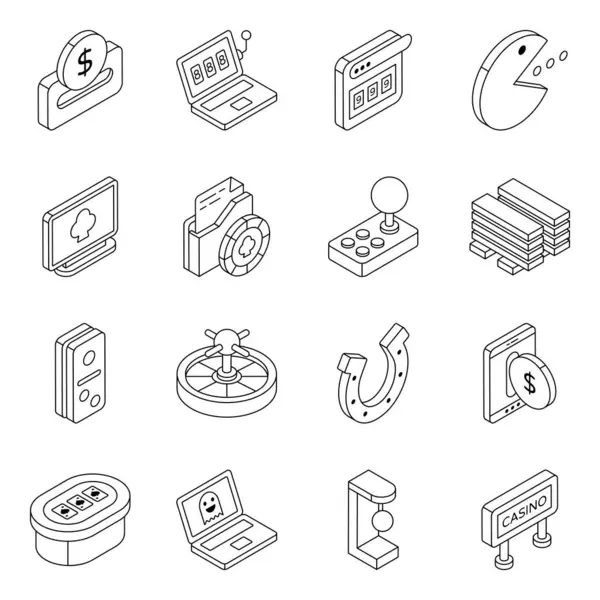 stock vector Set of Computer Hardware Flat Icons 