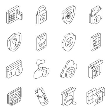 Güvenlik Düz Simgesi Paketi 