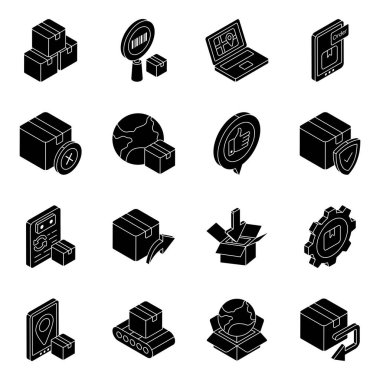 Lojistik Düz Simgeler Kümesi 