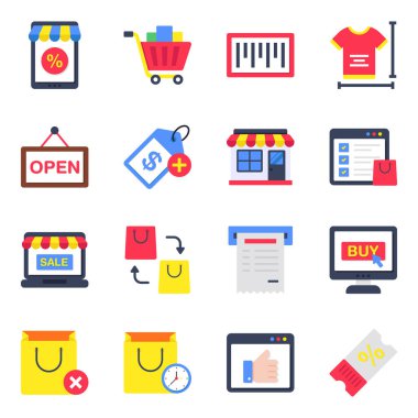 Satın Al Düz Simgeleri 