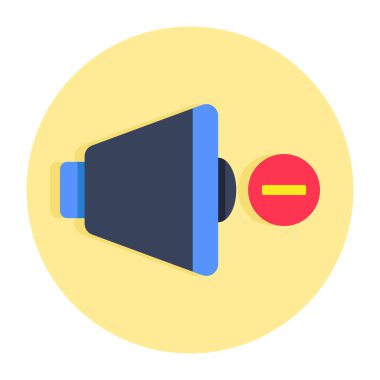 Silme hacminin düz tasarım simgesi 