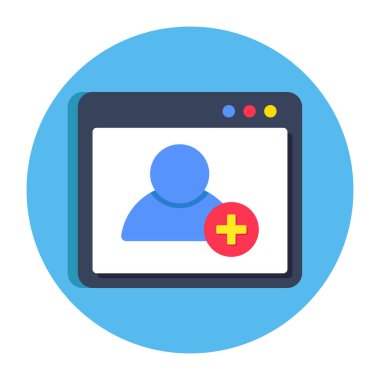 Profil eklemenin modern tasarım simgesi 