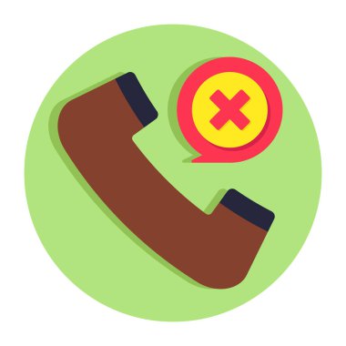Yanlış çağrının renkli tasarım simgesi 