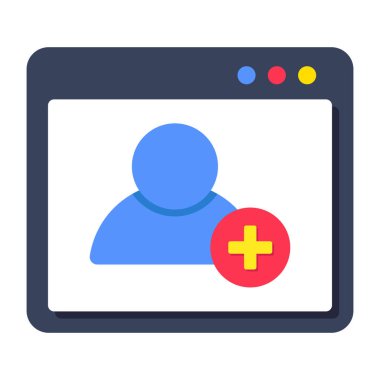 Profil eklemenin modern tasarım simgesi 