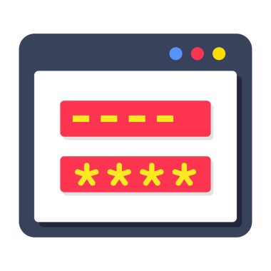 Web parolasının modaya uygun bir vektör tasarımı