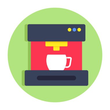 Kahve makinesinin yaratıcı tasarım simgesi 
