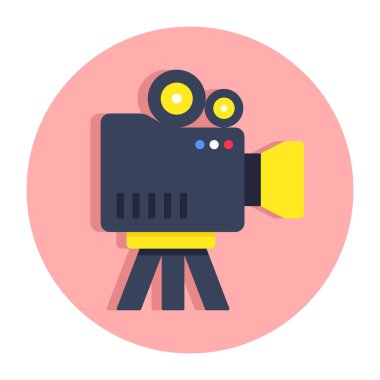 Video kameranın modaya uygun tasarım simgesi