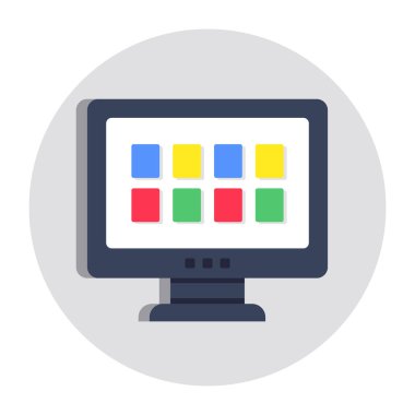 Monitörün moda tasarım simgesi 