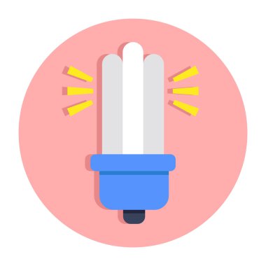Kurşun ampulün renkli tasarım simgesi